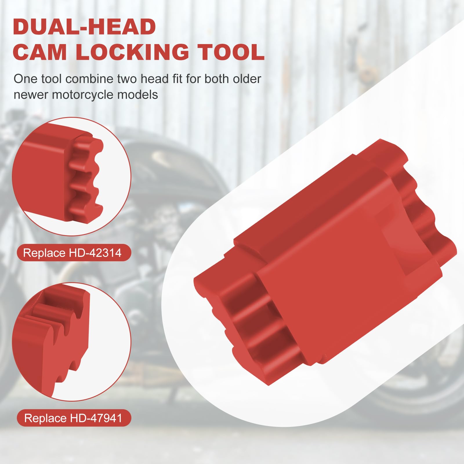 Herramienta de bloqueo de leva de doble cabezal compatible con Harley Twin Cam 1999-2017, modelos Dyna 1999-2006, M8 Milwaukee 8 Motors 2017-2024