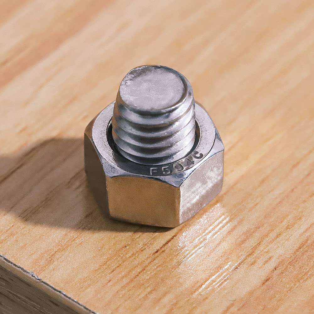 Glvaner M10-1.25mm (20 pcs) Stainless Steel Hex Nuts Fine Thread UNF, 304 Stainless Steel Hexagon Nuts, Full Thread Coverage