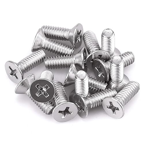 Miniatura 9 de Tornillos de máquina de cabeza avellanada plana de 14-20 x 1-14", Phillips Drive, acero inoxidable 304 18-8, rosca completa, rosca gruesa UNC, 25 PCS