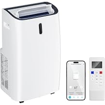 TABU 14,000BTU Portable Air Conditioners with Heater, 4-in-1 Portable AC/Heat Combo, Dehumidifier, Fan Mode, WIFI&Remote Control, Window Mount Kit Included