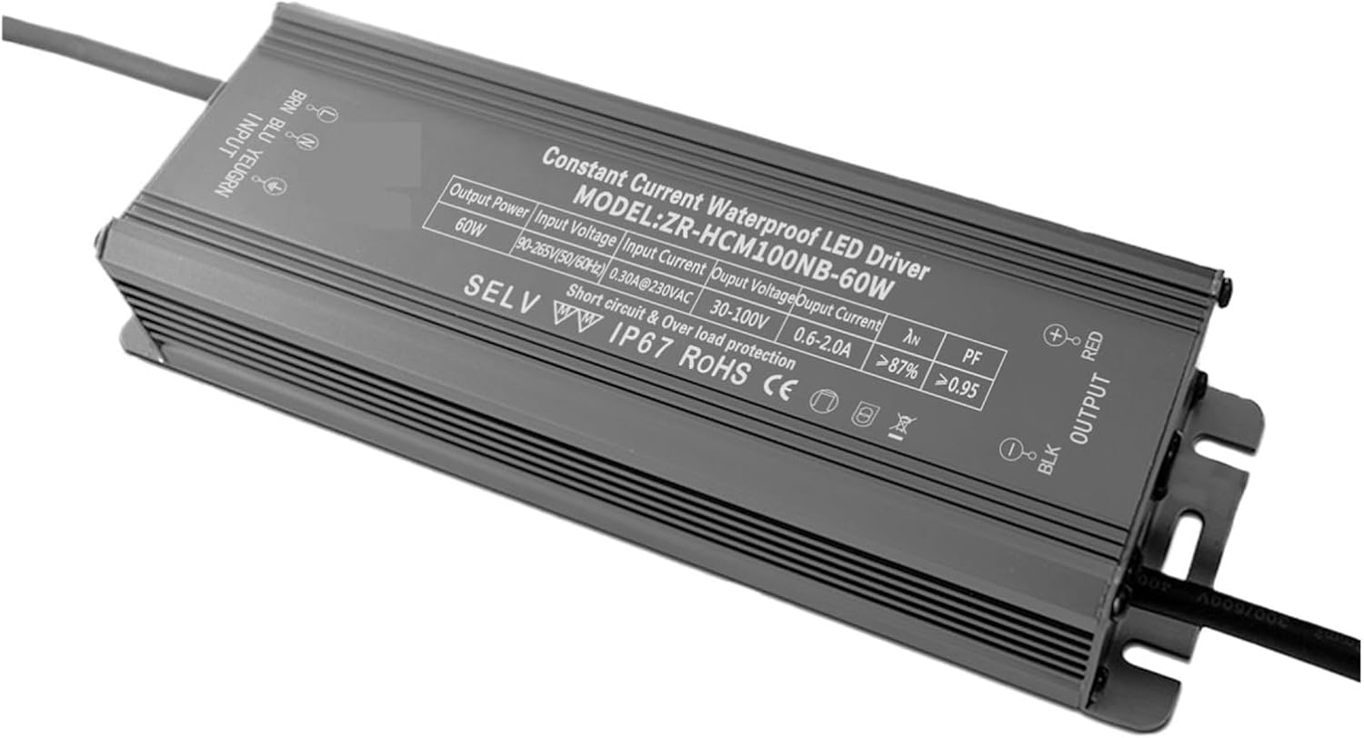 DC LED Driver Power Supply 60W Lawn lamp Low Voltage Waterproof Power Supply Isolation 0-10V PWM Power Supply dimmer ZR-HCM42NB-60W(60Wregular)