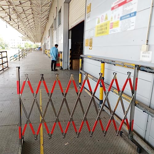 Barrière pliable portable rétractable à ciseaux pour la sécurité routière - 3