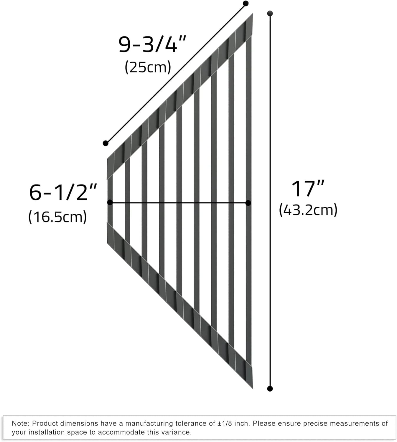 Dowell Over The Sink Roll-Up Dish Drying Rack, Foldable Tube Design, Space Saving Sink Organizer, Sturdy, Easy to Clean, Stylish Look - Triangle+Rectangular - Full Silicone