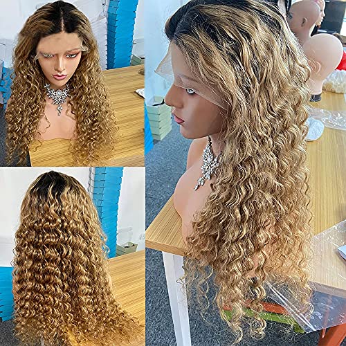 QUINLUX-WIGS-1bT27-Highlight-Color-Curly-Human-Hair-Wigs-180-Density-Light-Blonde-HD-Transparent-Lace-Front-Wig-13x6-Lace-Human-Hair-Wigs-Pre-Plucked-Brazilian-Remy-Hair-Glueless-Wig-For-Black-Women