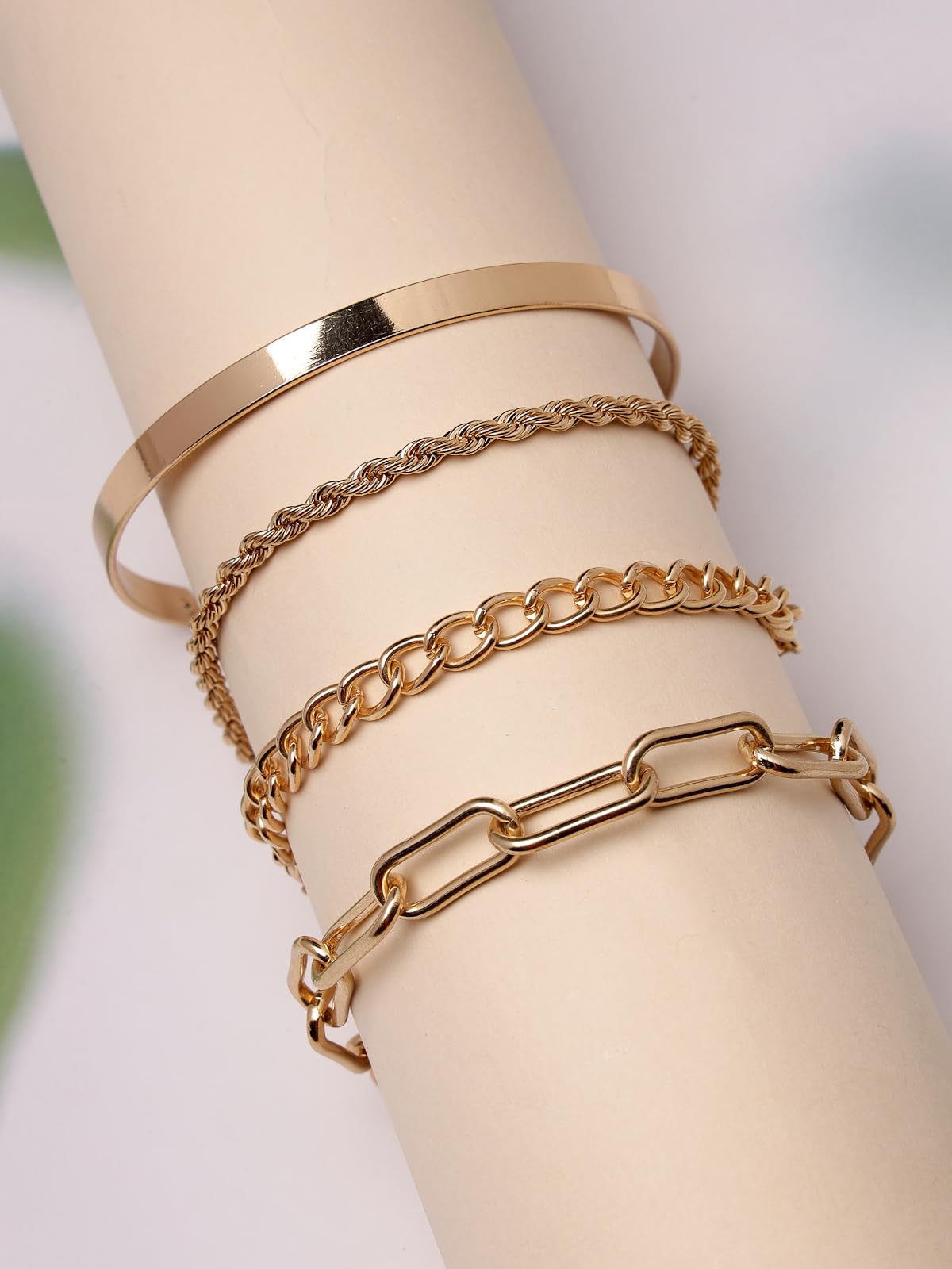 Adjustable Combo Bangle Bracelet Set of 4