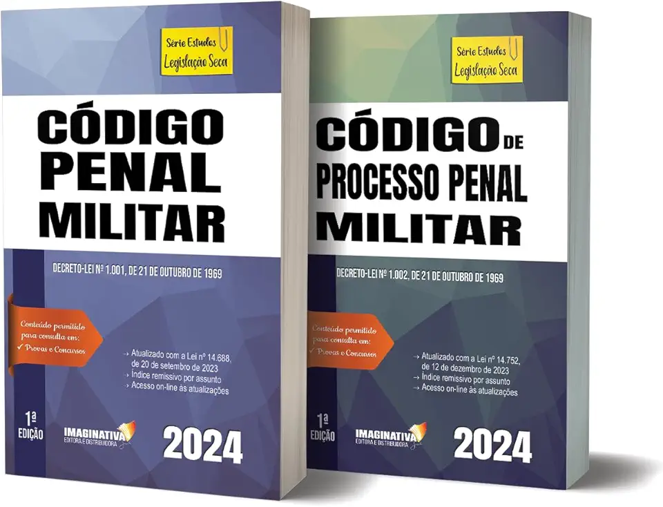 Código Penal Militar e Código de Processo Penal Militar - Box de Legislação Seca 2024