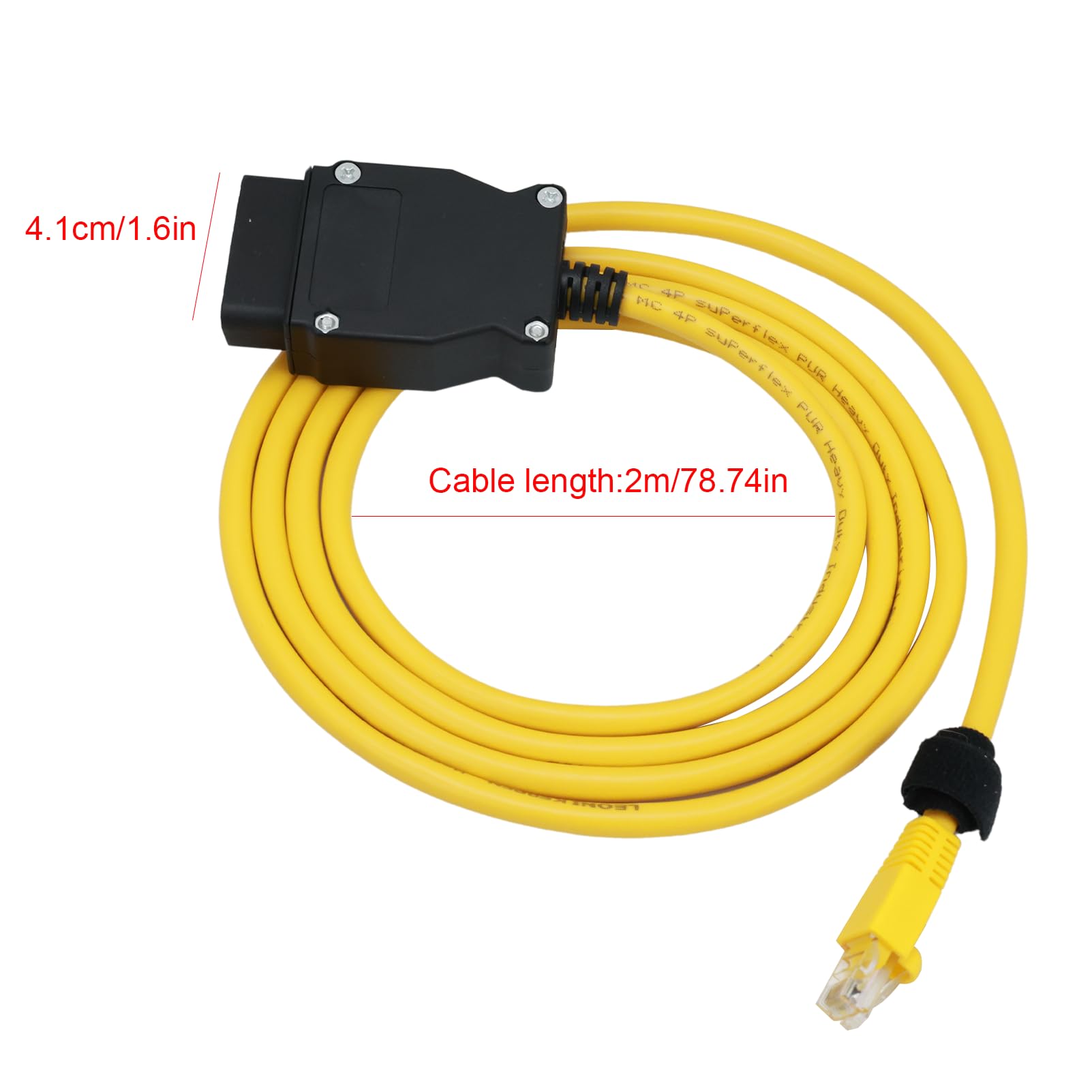 Icom Bmw Enet Câble OBD2 Pour Série F Série 1 F20 3 F30 F31 F80 5 F07 F10 F11 F18 6 F12 F13 7 F01 F02 F03 F04 X3 F25 Codage Réseau Extension Ethernet Raccord Rj45