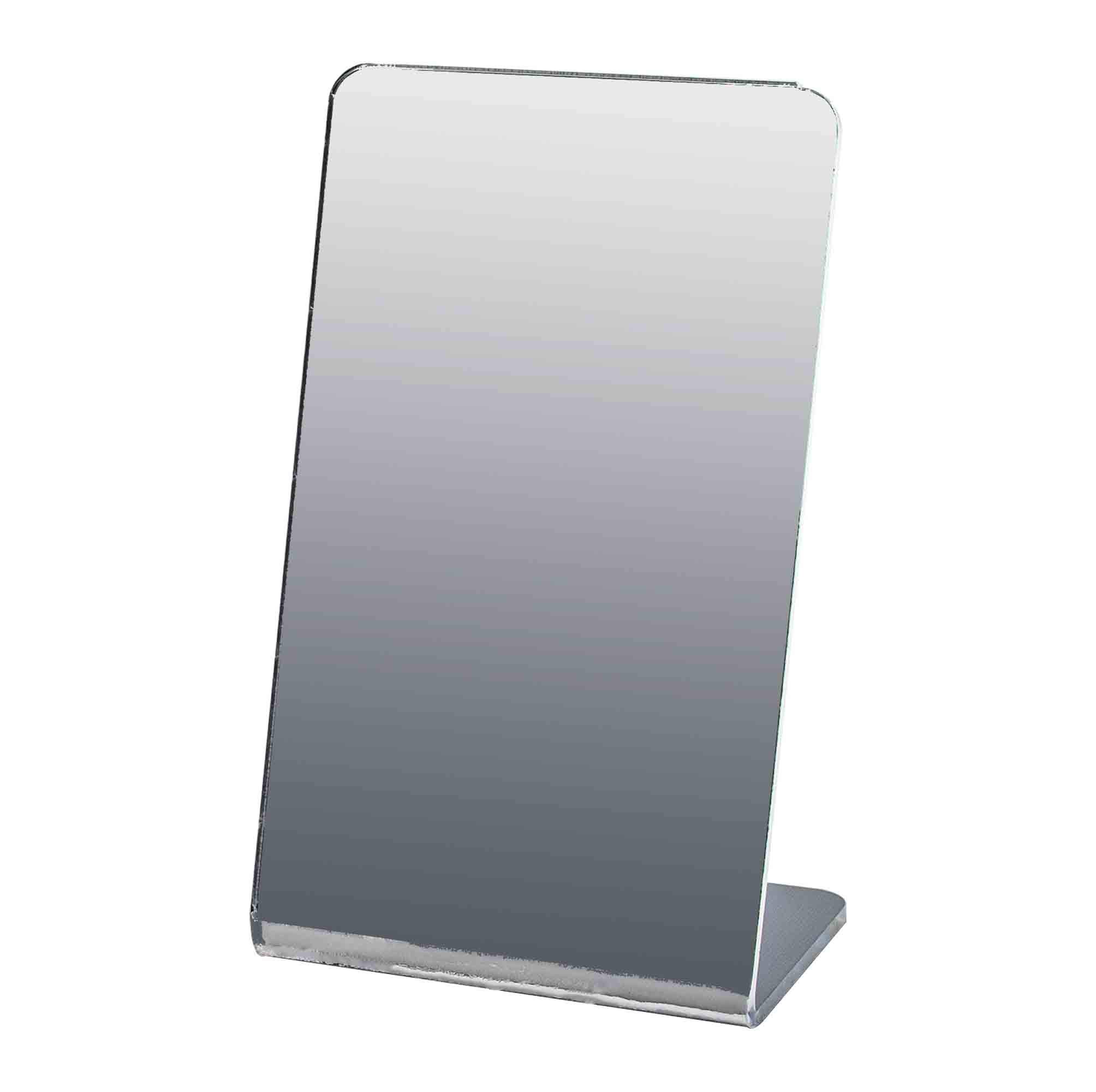 Marketing Holders Small Acrylic Mirror Slant Back Counter Top 3” x 5