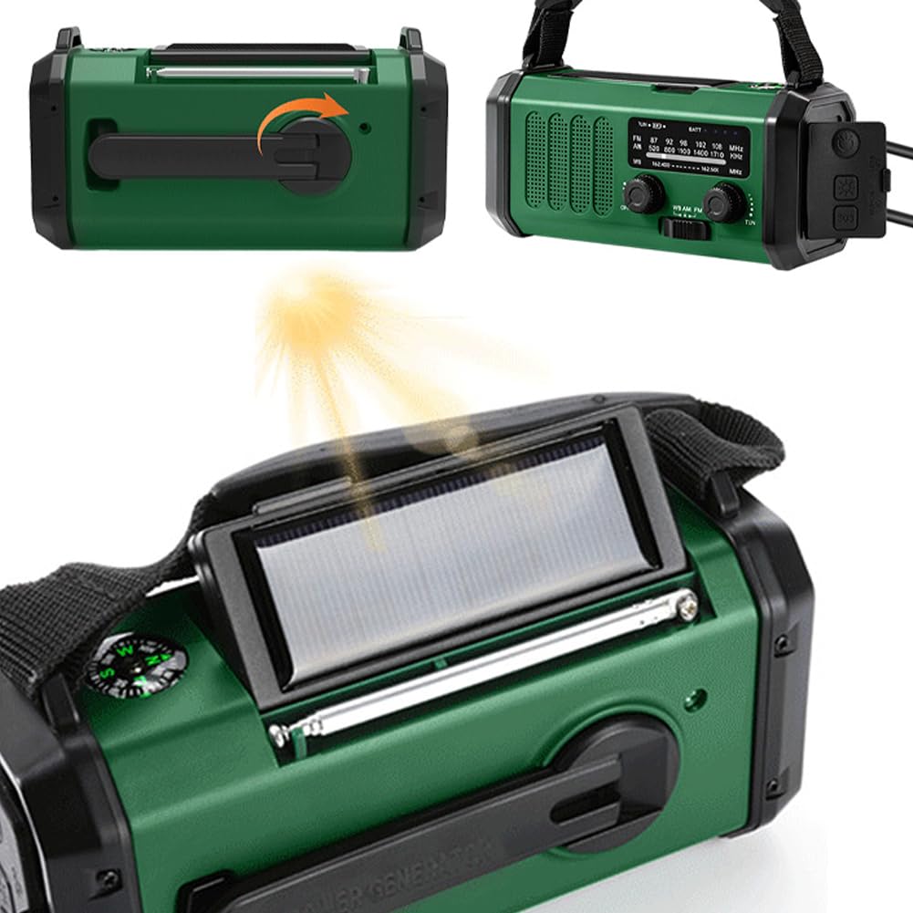 Ręczne korba ratunkowa latarka 20000 mAh Solar Survival Radio z lampą odczytu SOS Alarm dla pochodni kempingowych