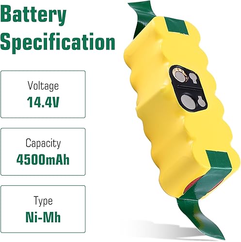 Miniatura 2 de Batería de 4.5Ah Ni-Mh 14.4V para Roomba Reemplazo para iRobot Roomba 500 600 700 800 900 Series 500 510 531 535 540 550 552 560 570 580 595 620 655