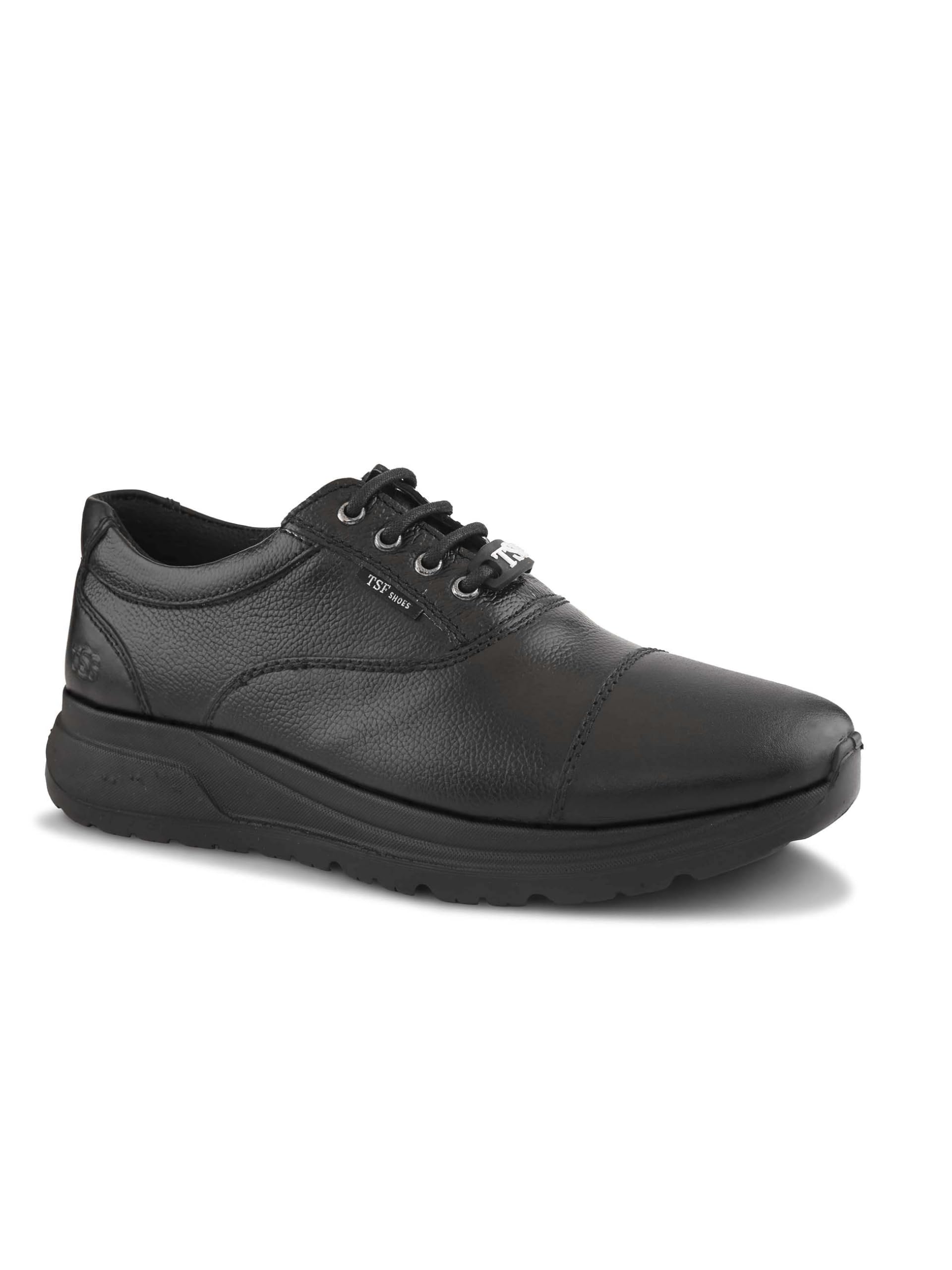 Police Black Leather Shoes for Men | Official Uniform Duty Shoes | Slip Resistant Sole | Lace-Up Comfort Fit-image-26