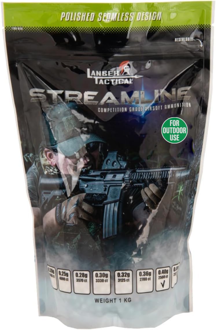 0.40g Airsoft BBS for Outdoor Field White High FPS Performance 2500 Rounds (0.40g/ 2500 Rd) Made in Taiwan-Outdoor Field Compliant