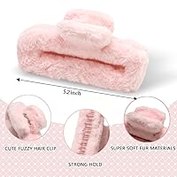 Vista 15 de AHONEY Pinzas para el cabello de 5 pulgadas rosadas, pinzas de garra extra grandes, pinzas grandes para cabello largo y grueso, pinzas XL gigantes