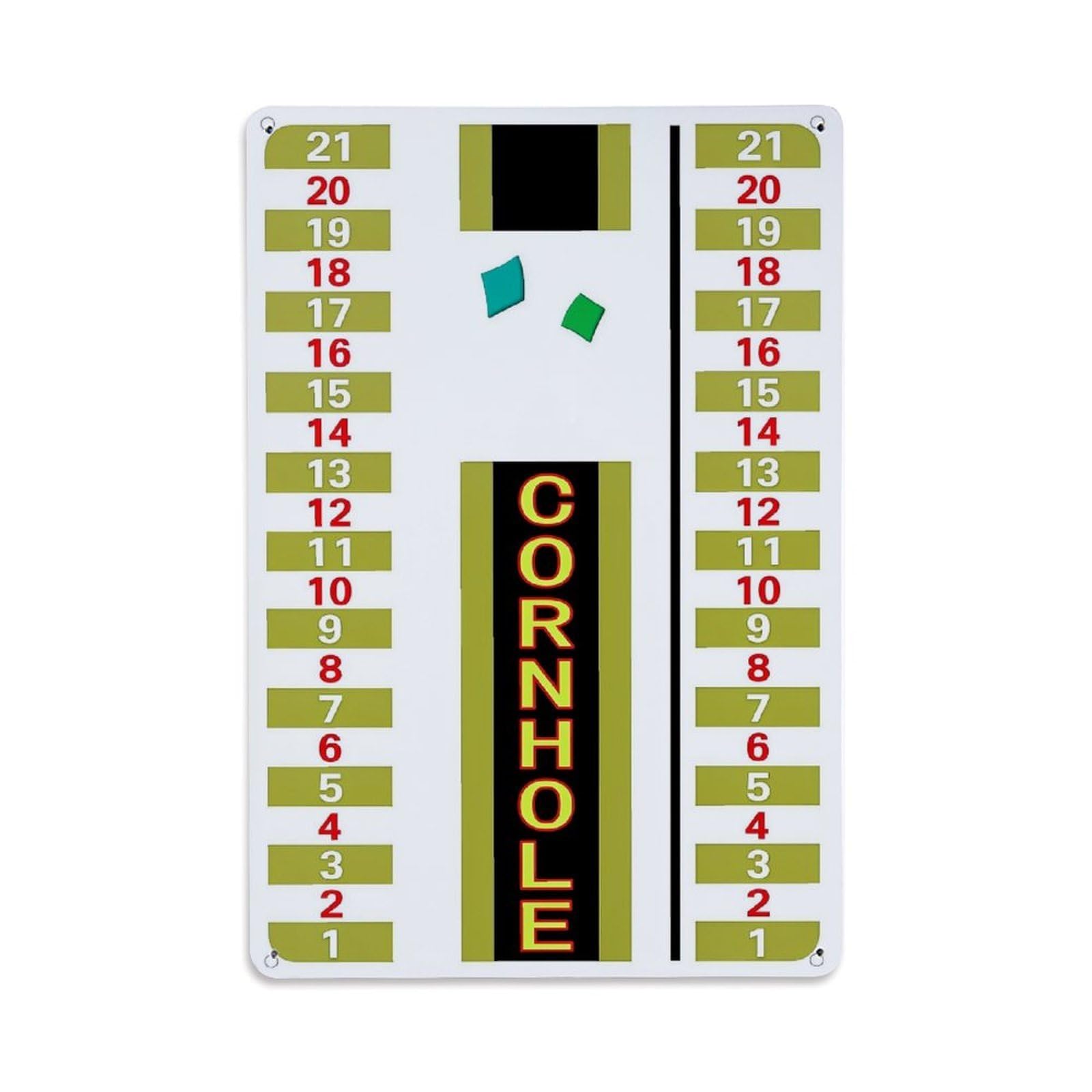 Jdfenggu Vintage Cornhole Scorekeeper Toss Game Pattern Retro Metal Tin Sign, Metal Poster For Bar, Home, Man Cave, Kitchen, Laundry Room Art Decor 8X12 Inch