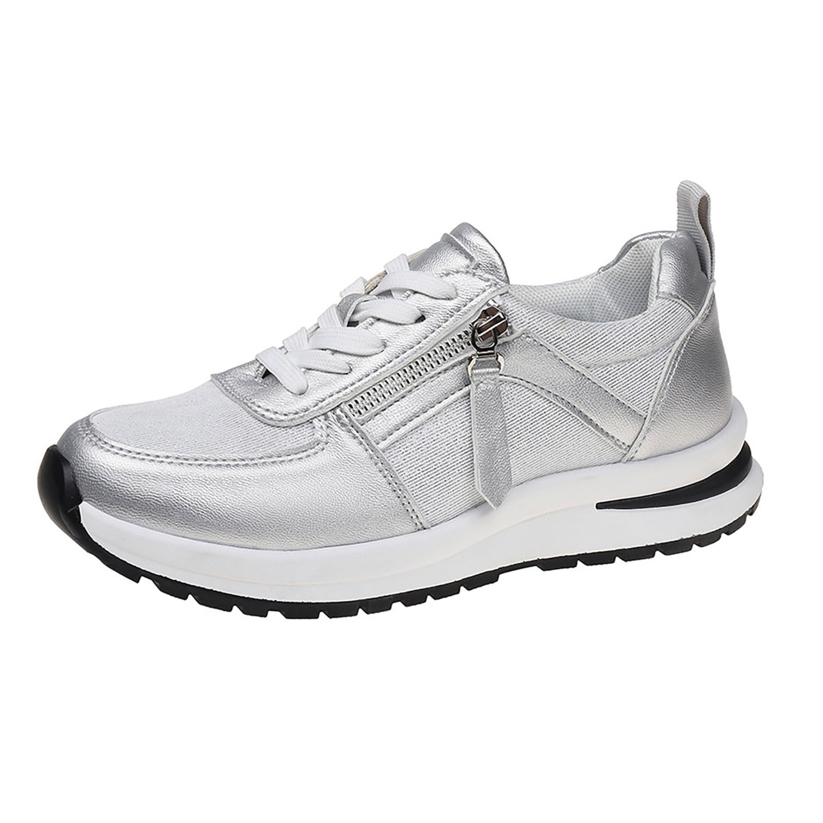 Scarpe da Camminata Donna Comode Pianta Larga Scarpe Sneakers Donna Bianche | Tennis Camminata in Tessuto Sintetico per Allenamento Palestra Sneakers Ragazza Concezione Ergonomica Pelle Sintetica