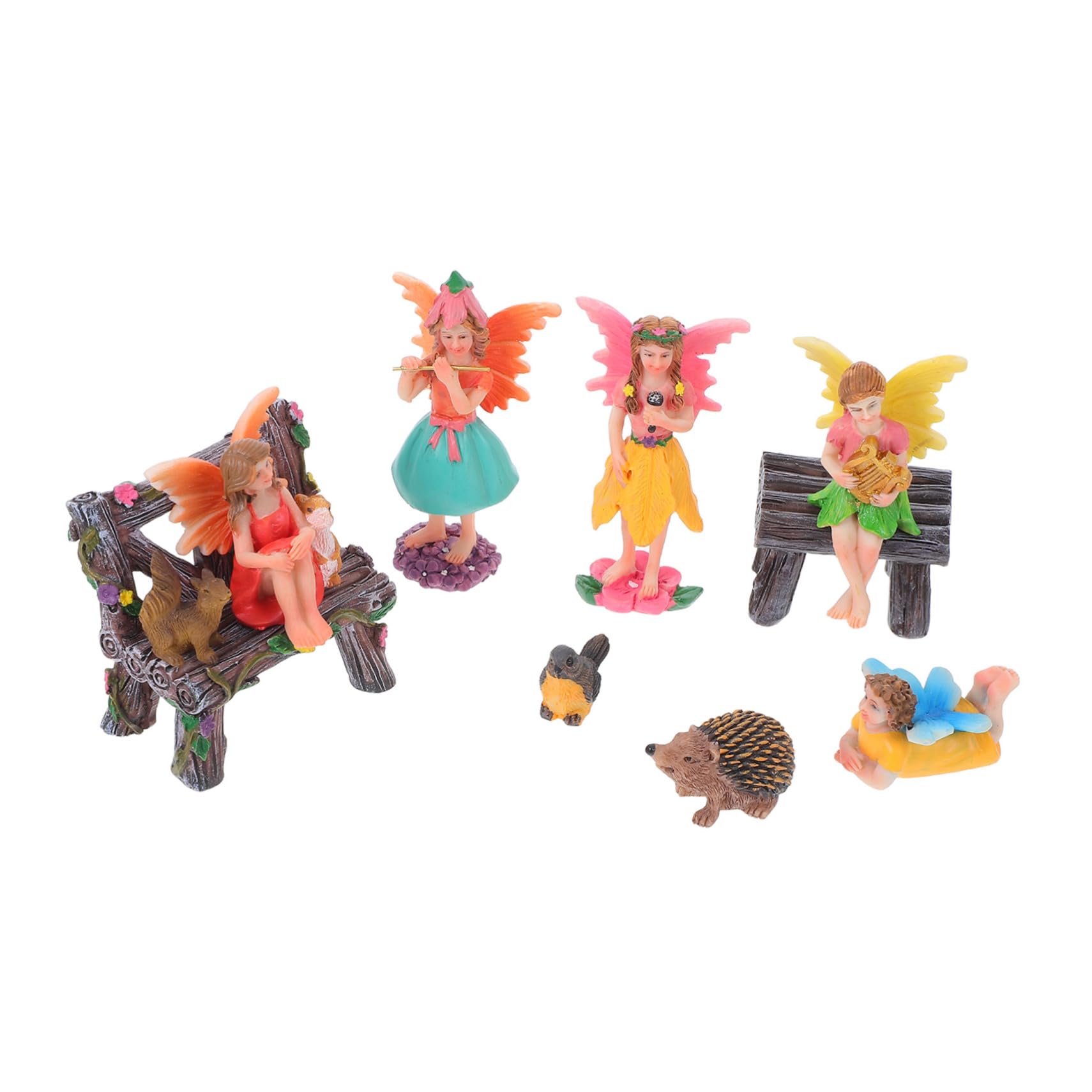 Figurines de fées miniatures en résine durable aux détails soignés