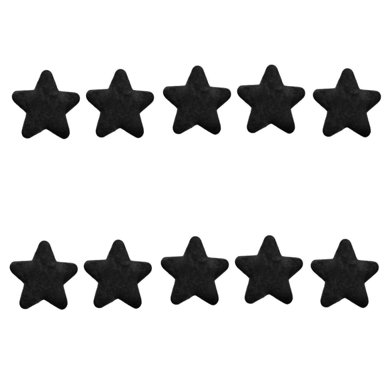 JSGHGDF 10Pcs 6.5CM Colored Plush Star Appliques for Bag Garment Shoe Decoration Hair Accessories and Sewing Craft Perceived Star Ornamentation