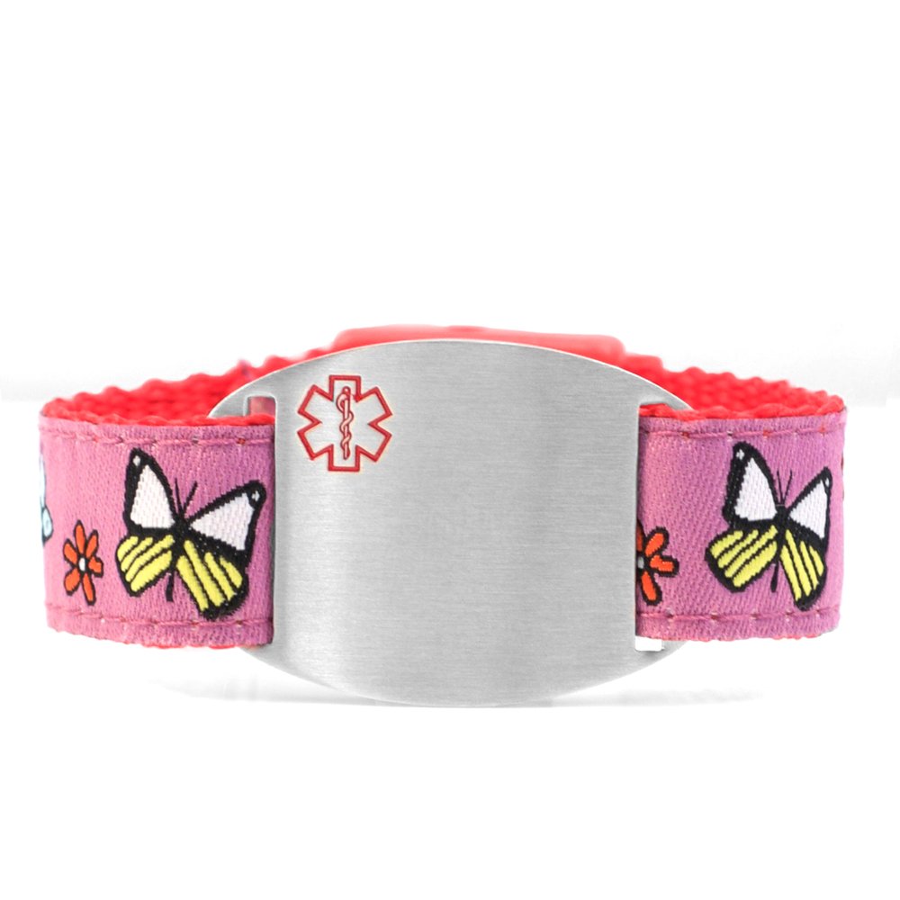 Butterflies Sport Strap Medical Bracelet StickyJ USA