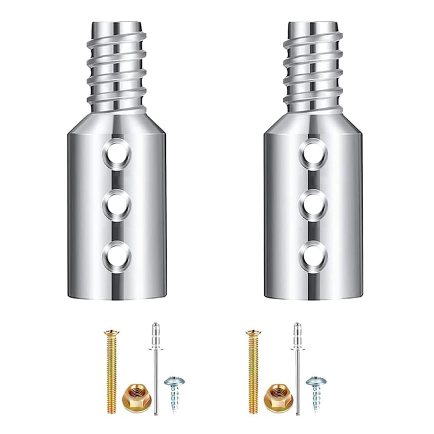 Standard Threaded Tip,Internal Plug Design American Replacement Tip for Extension Pole or Telescopic Pole,304 Stainless Steel Threaded End for 0.86in Outside Diameter of Stick