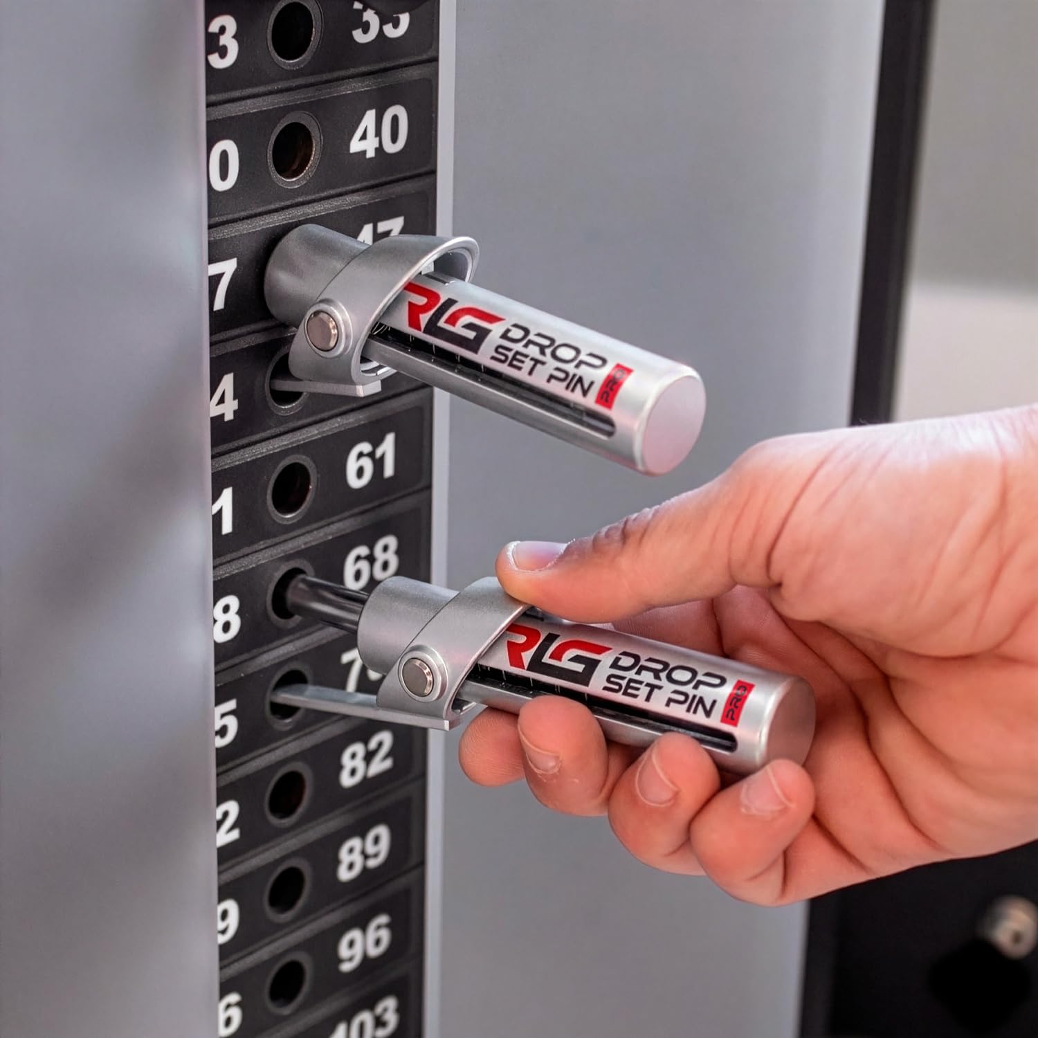 Drop Set Pins PRO per Palestra - Perni in Alluminio per Uso Professionale per Allenamento con Serie discendenti - Perni Automatici in Metallo di Grande Durata