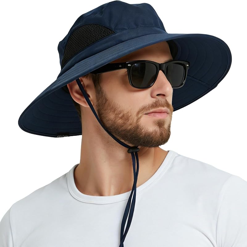 Sombrero de ala ancha para el sol, sombrero Boonie impermeable para hombres y mujeres | Protección UV UPF 50+, ajustable y transpirable, plegable y duradera para pesca, senderismo, jardín, playa