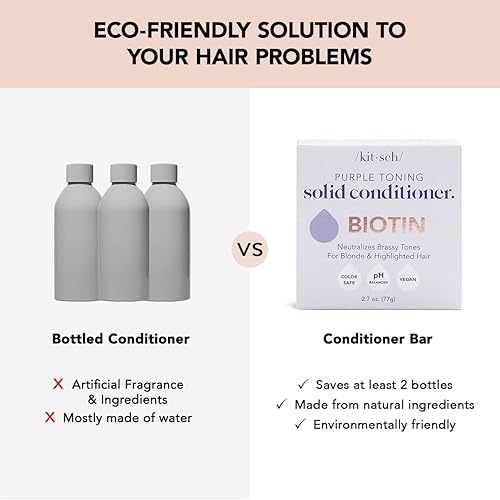 Miniatura 5 de Kitsch Barra de acondicionador púrpura para cabello rubio y jabonera para ducha con descuento