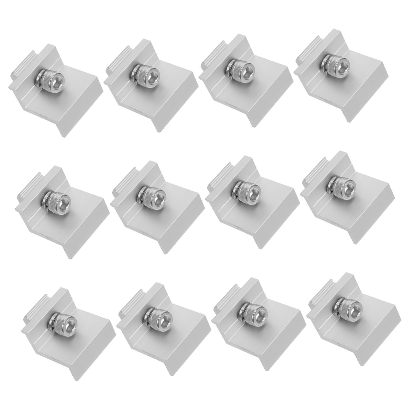 TOYANDONA 12piezas Abrazaderas De Montaje Para Paneles Solares Soporte Fijo Para Sistemas Fotovoltaicos Fácil Instalación Para Uso Exterior
