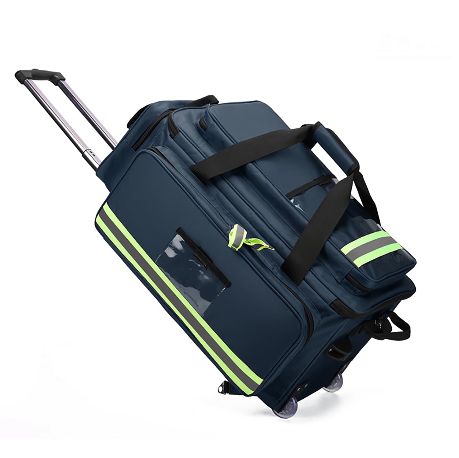 Zykuosus Medical Trolley Duffle Bag with Wheels - Large Capacity First Aid Organizer for Emergency Responders, Outdoor Trauma Kit Storage