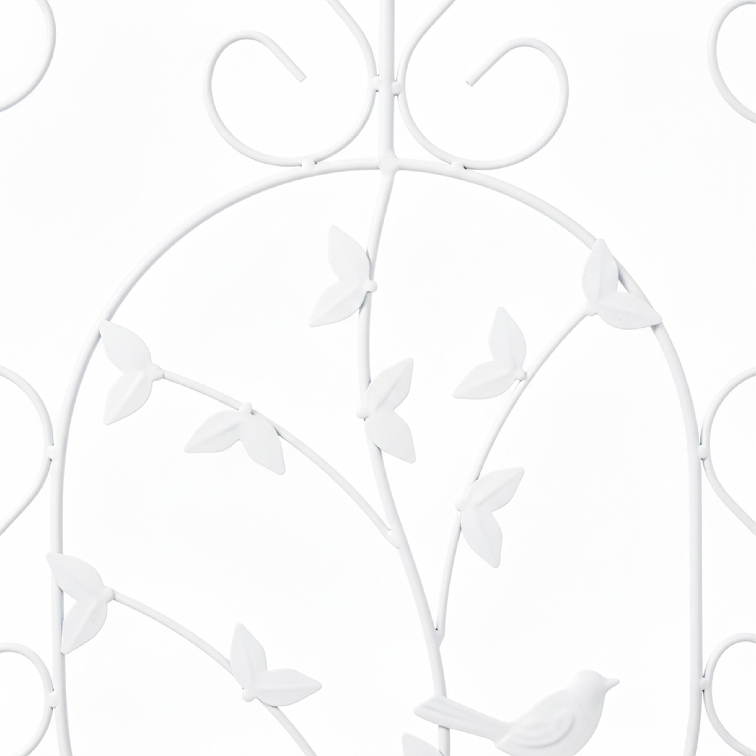 Relaxdays Treillis pour Plantes grimpantes, Lot de 2, métal Blanc, autoportant, H x L : 116 x 35 cm