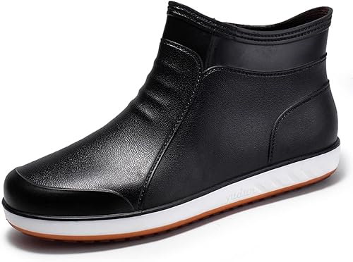 Botas de lluvia impermeables, plantilla suave que absorbe los golpes, zapatos de lluvia de jardín con suela aislada de goma, botines antideslizantes