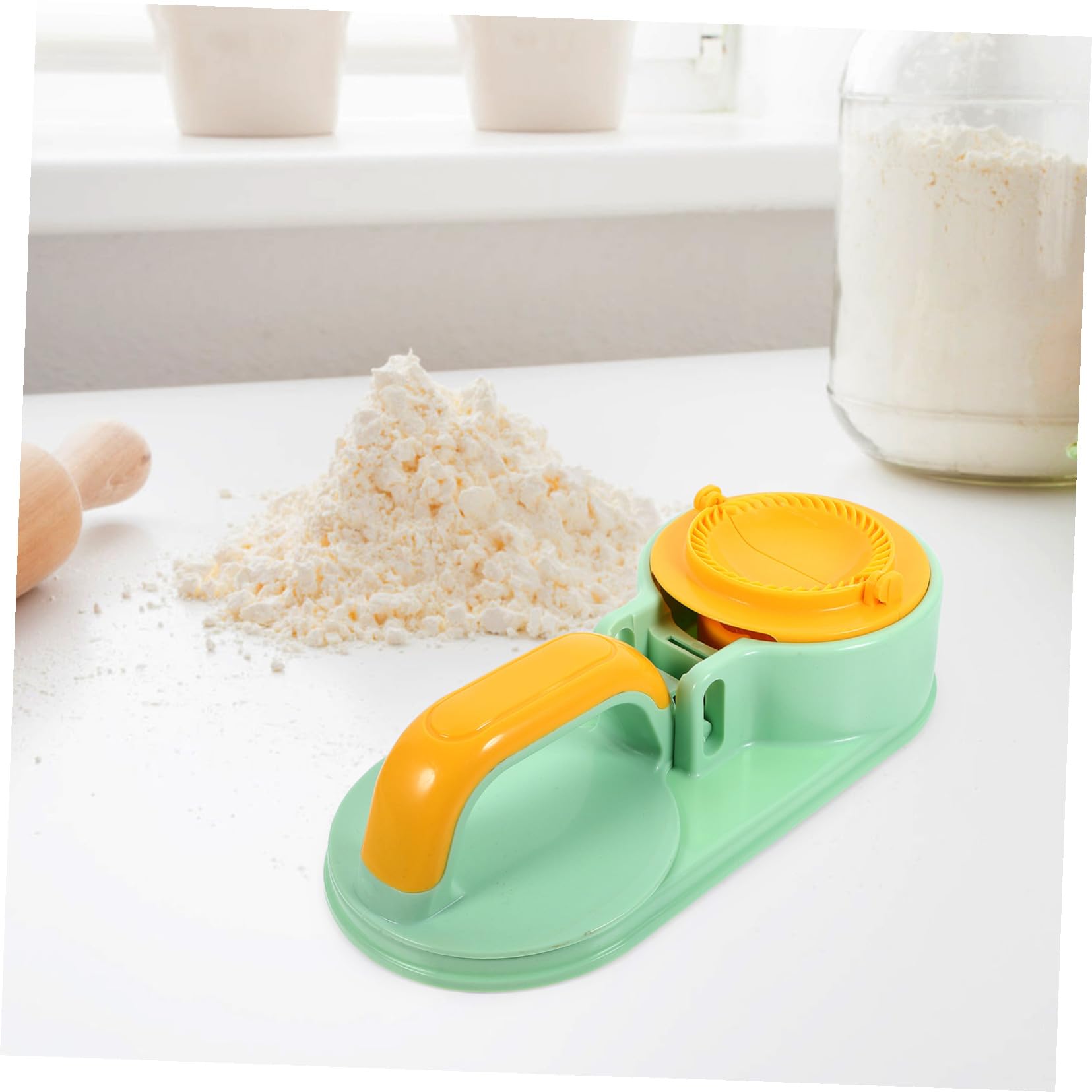 Amosfun 5 Pz produttore di gnocchi perogies venditore pierogi mini portatile siopao set cucina attrezzi cucina tortillero ravioli involucri di gnocchi pratico pressa per gnocchi AbS Green