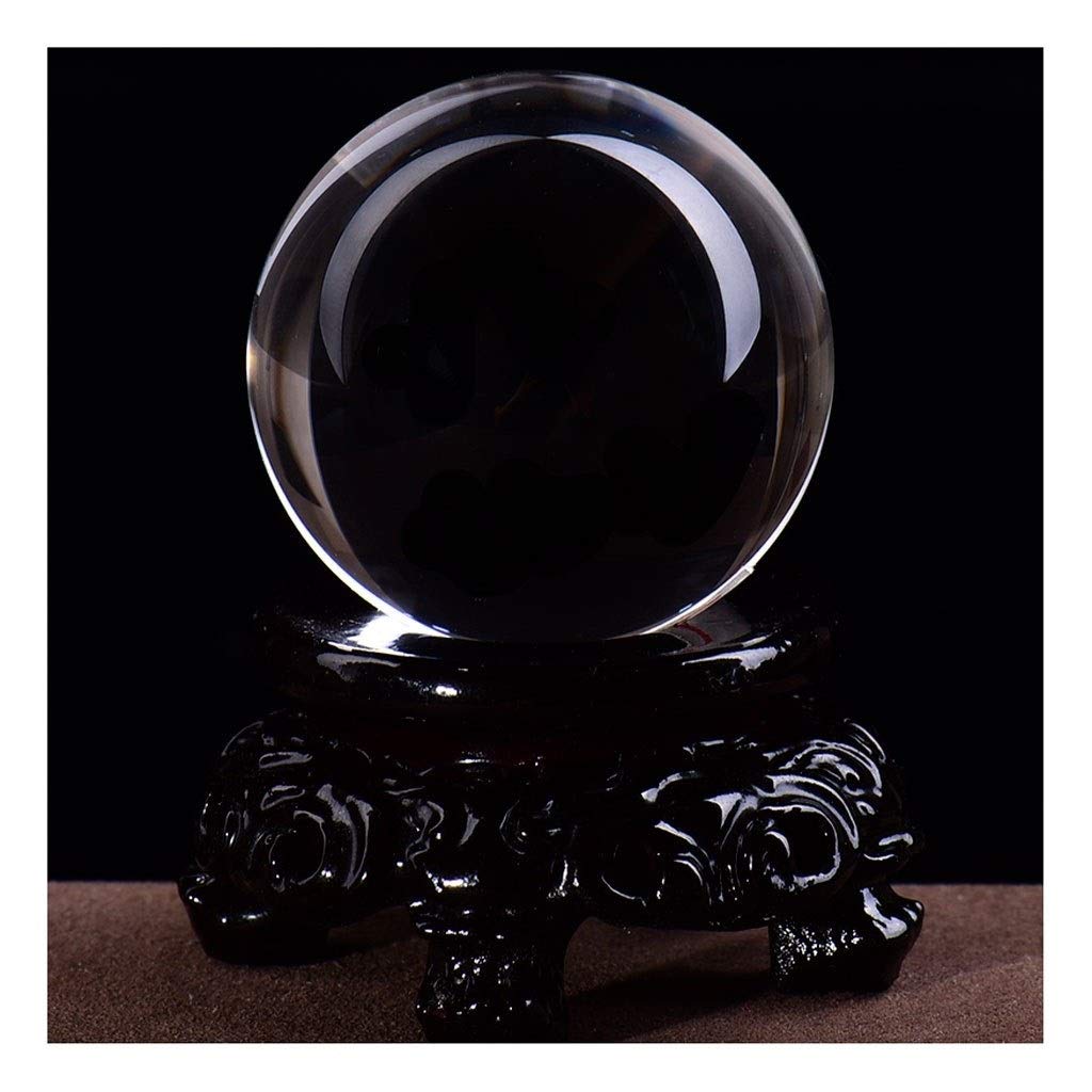 bola de cristal (en la magia occidental) Oficina de Transferencia de la bola cristalina natural pura bola de cristal blanco Bola de cristal Bola de Lucky Feng Shui apertura regalo de la decoración bol