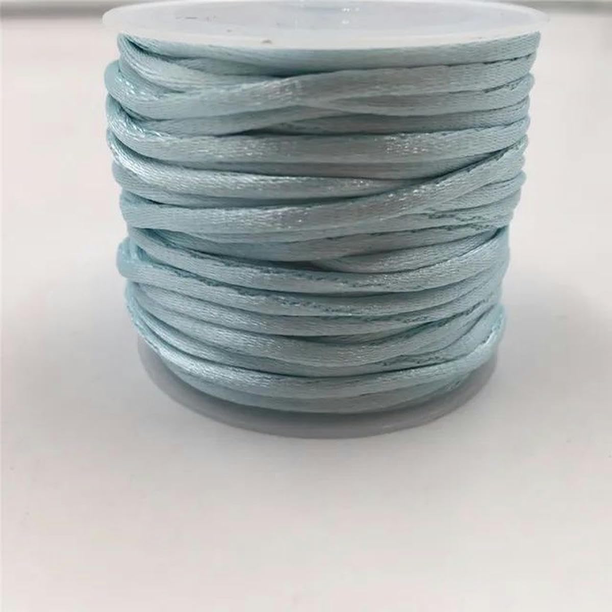mm 10-225 metros/rollo Nudo chino Cordón de satén Trenzado Seda Macramé Cuerda Hilo Alambre DIY Pulseras Fabricación Hallazgos Abalorios-Rojo claro 052-250 yardas rollo
