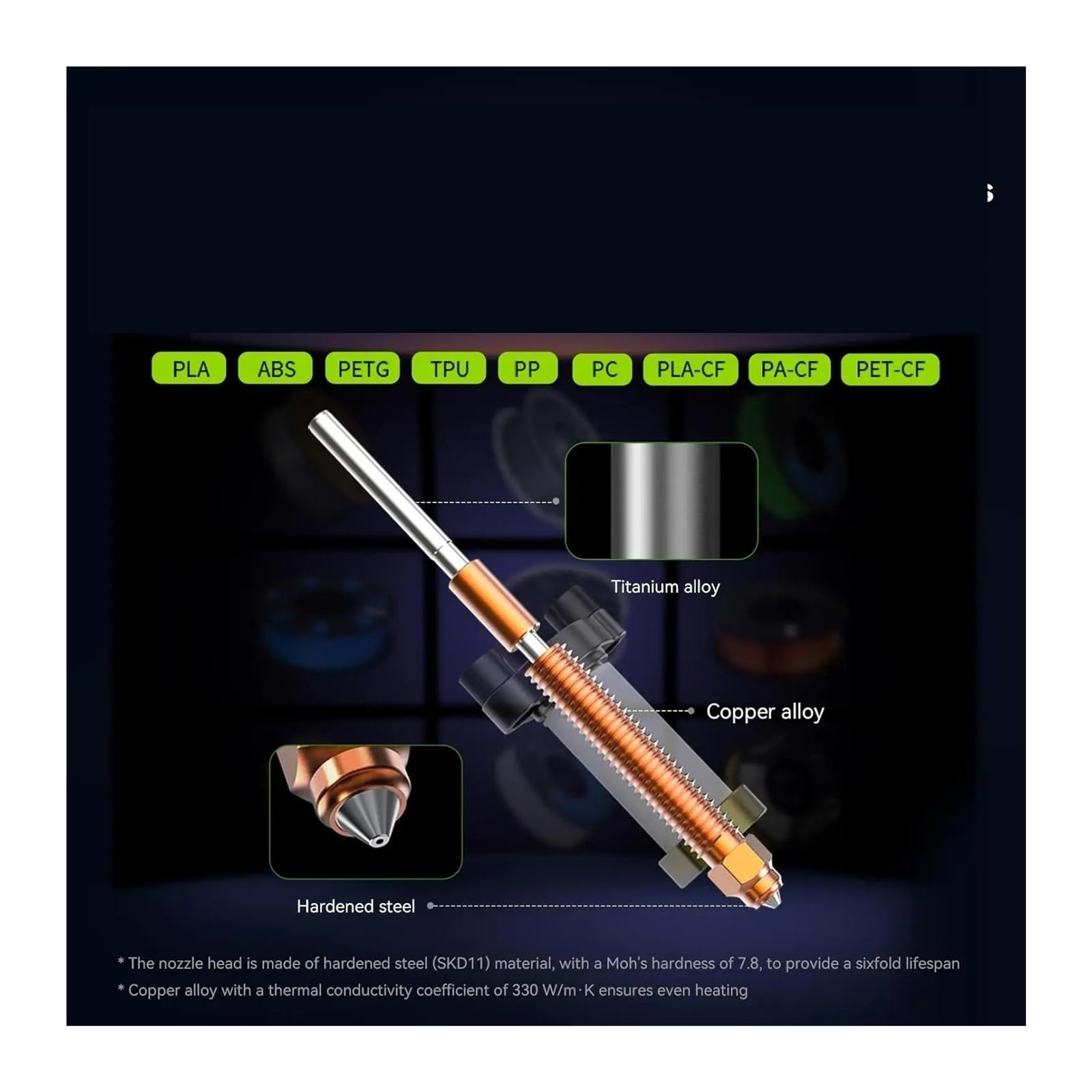 Kompatibel mit Creality, Keramik-Heizset 350 °C for K2 Plus