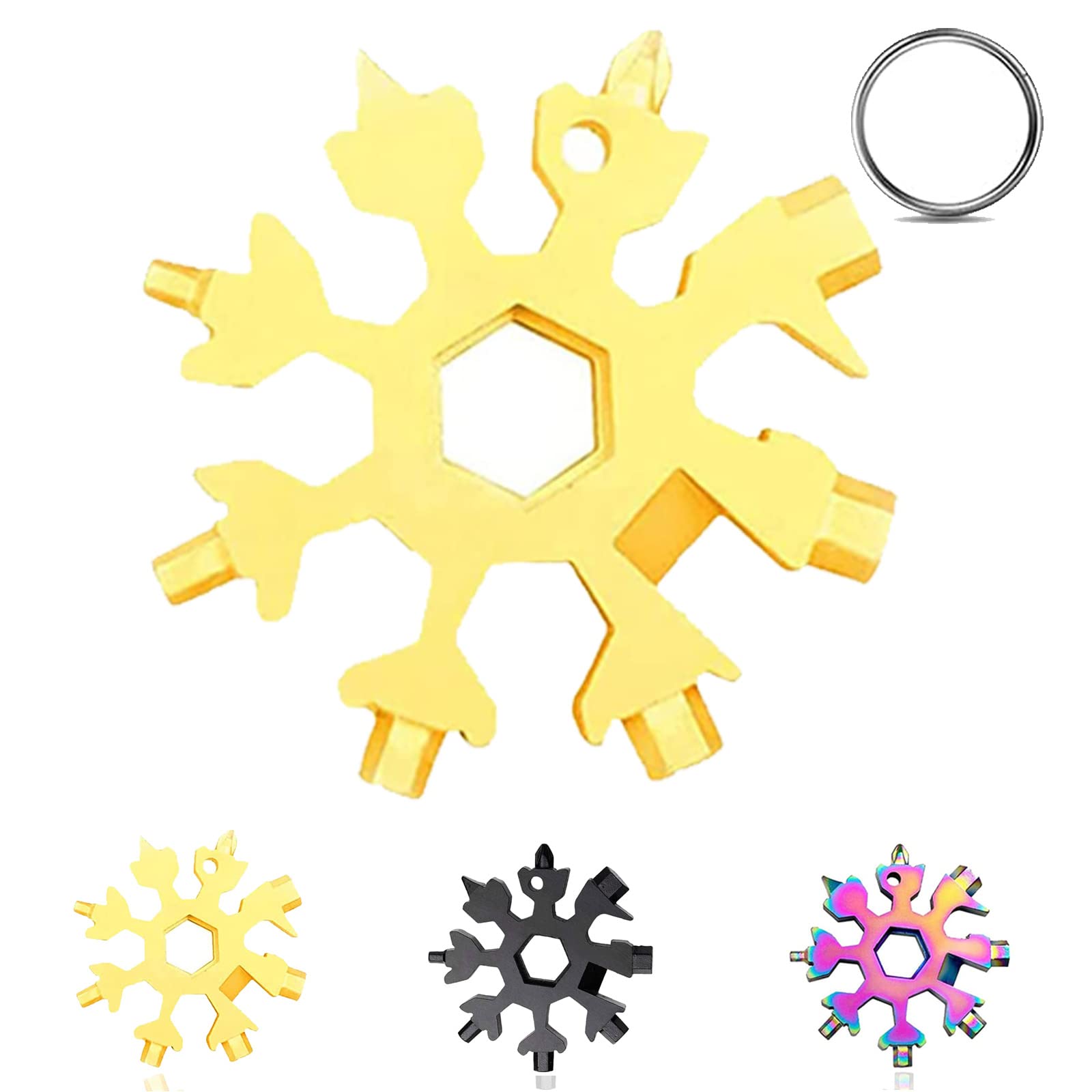 Outil Multifonction Flocon de Neige 18-en-1 en Acier Inoxydable - Compact, Résistant et Polyvalent