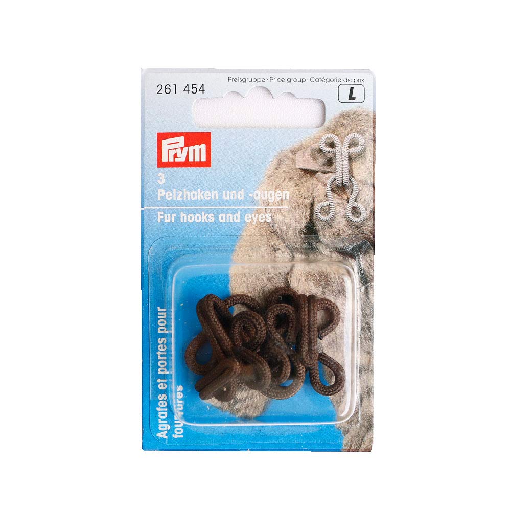 Prym Brown Prym_261454-1 Fur Hooks And Eyes Covered