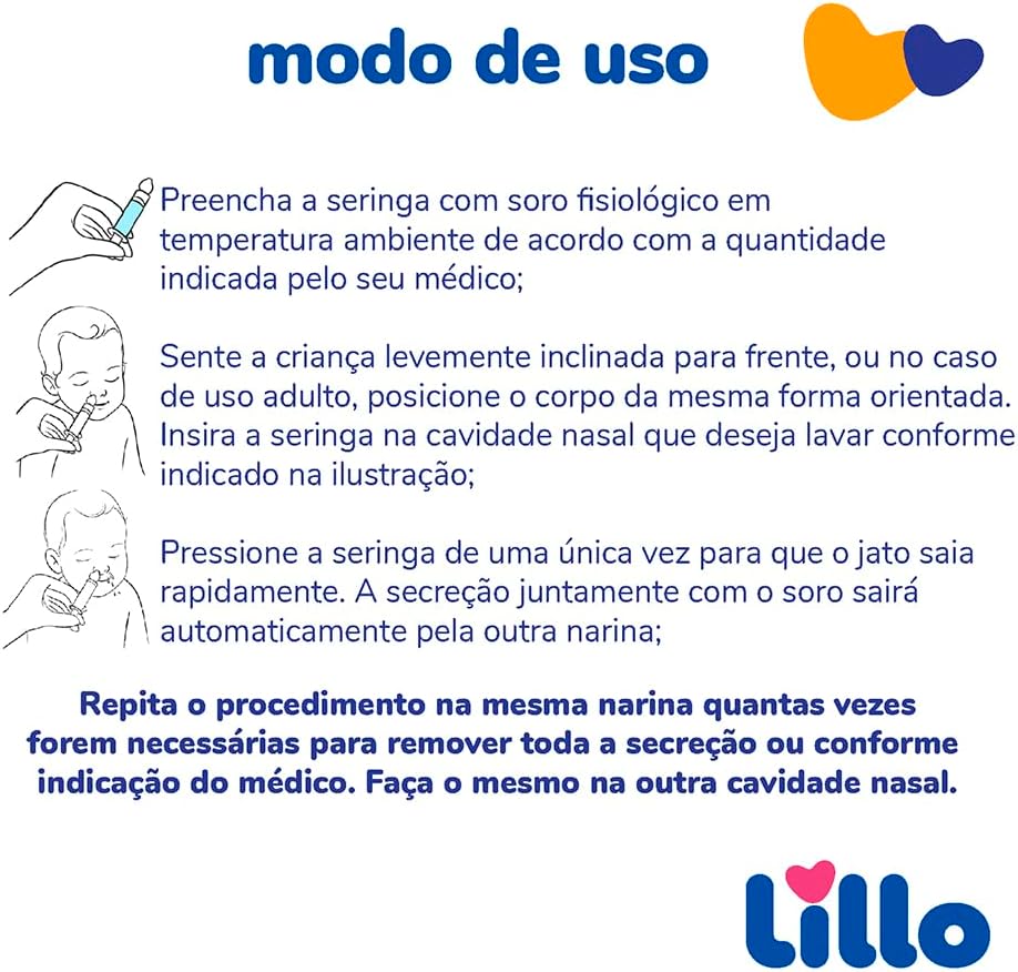 Lillo Kit De Seringa Lavagem Nasal