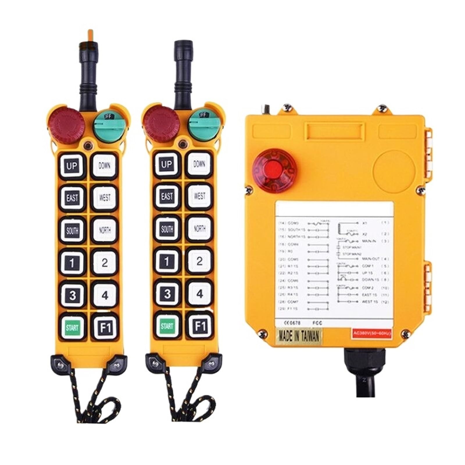 Interrupteur de commande de vitesse double F24-12D pour pont roulant AC 36V