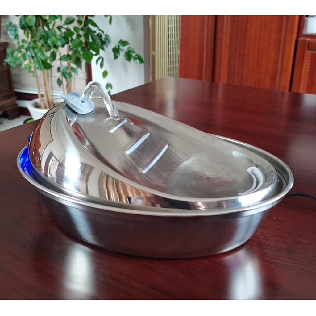 Fontana d'acqua per gatti in acciaio inossidabile per animali domestici, distributore automatico con filtro di ricambio per gatti Sostituzione filtro in acciaio inossidabile