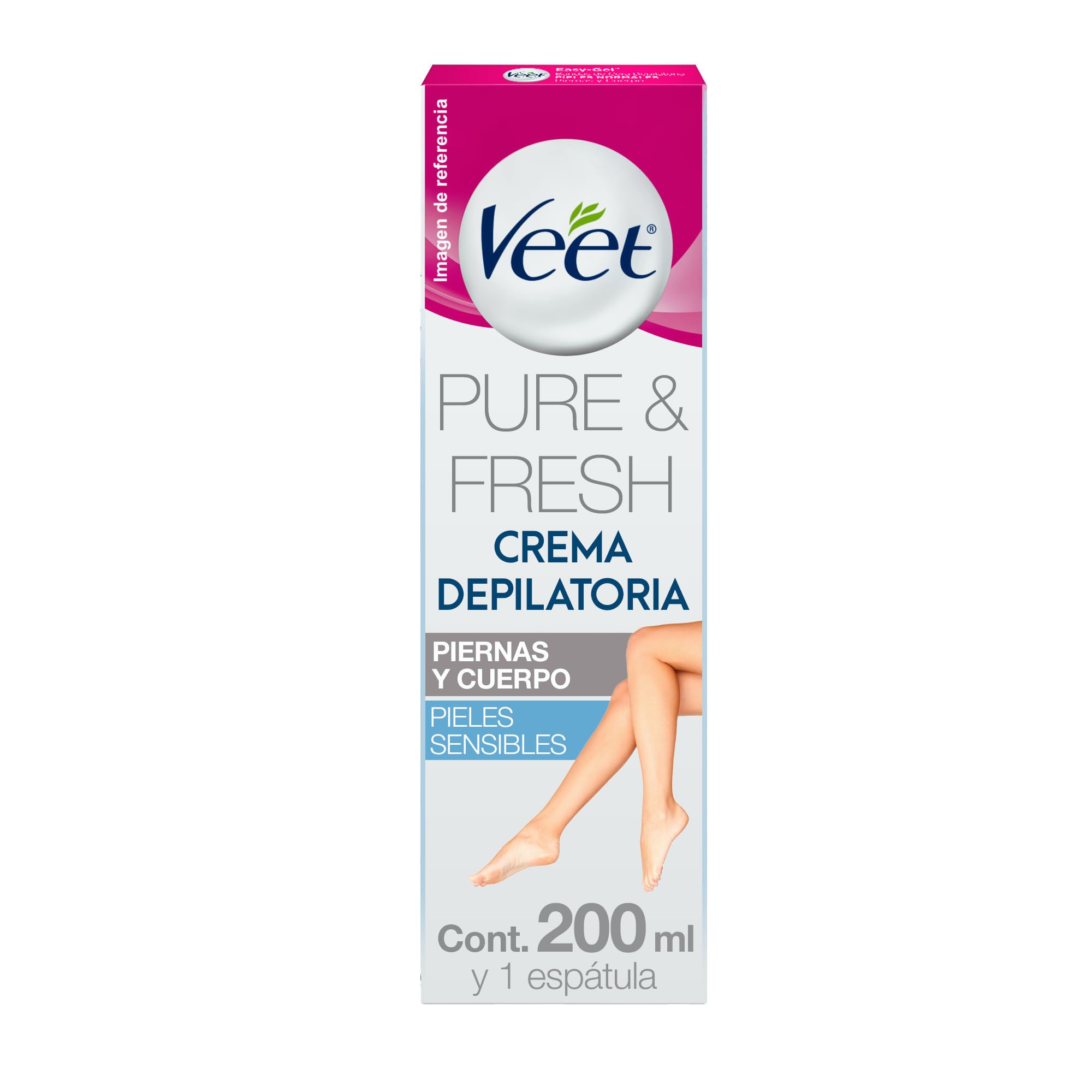 Veet Crema Depilatoria Corporal para Mujer con Aloe Vera y Vitamina E, Pieles sensibles, 200 ml (106180)