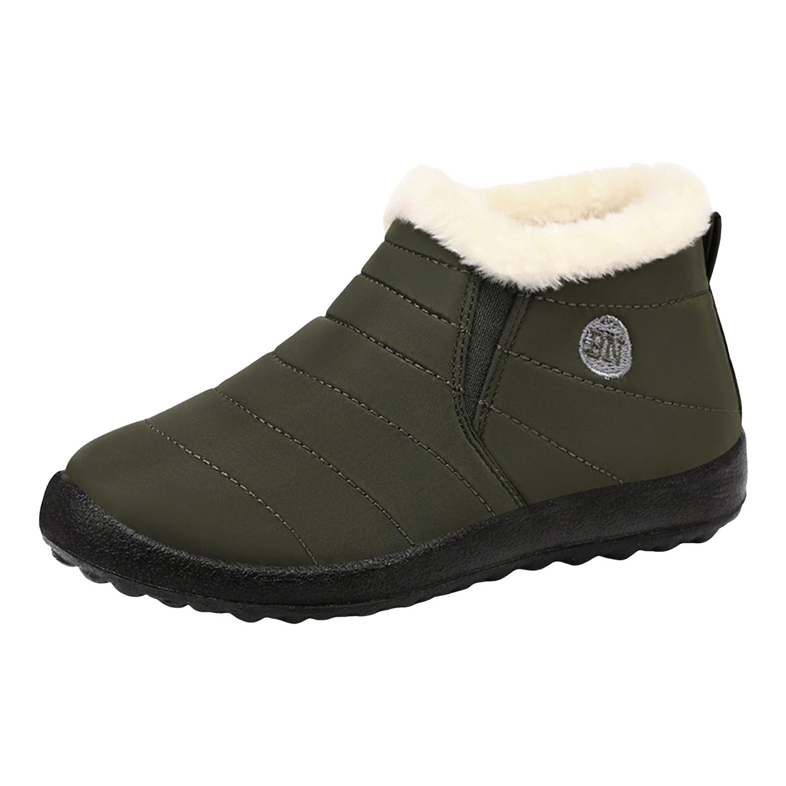 Warm Snow Boots for Women Waterproof Fur Lined Ankle Booties with Zipper Comfortable Lightweight Outdoor Winter Shoe