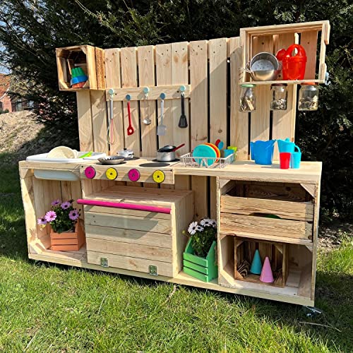 Matschküche für Kinder zum Selber Bauen DIY Matsch Küche Outdoor Gartenküche Spielküche draußen Schlammküche – Bild 5