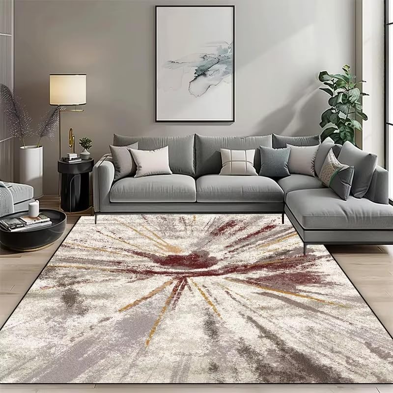 Tapis luxueux antidérapant 150x180 au design moderne pour grand canapé