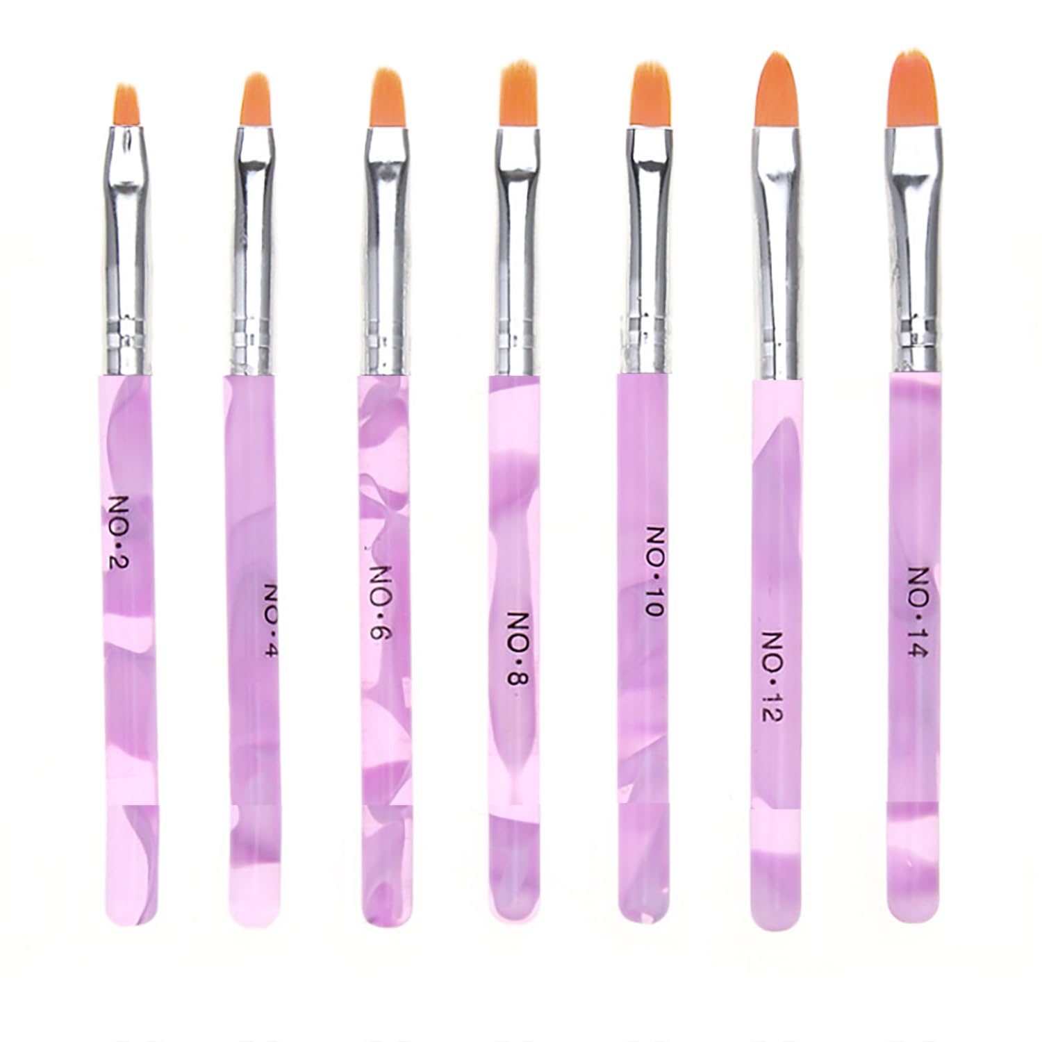 7 pennelli acrilici per unghie, gel UV, unghie in acrilico, set per unghie in gel