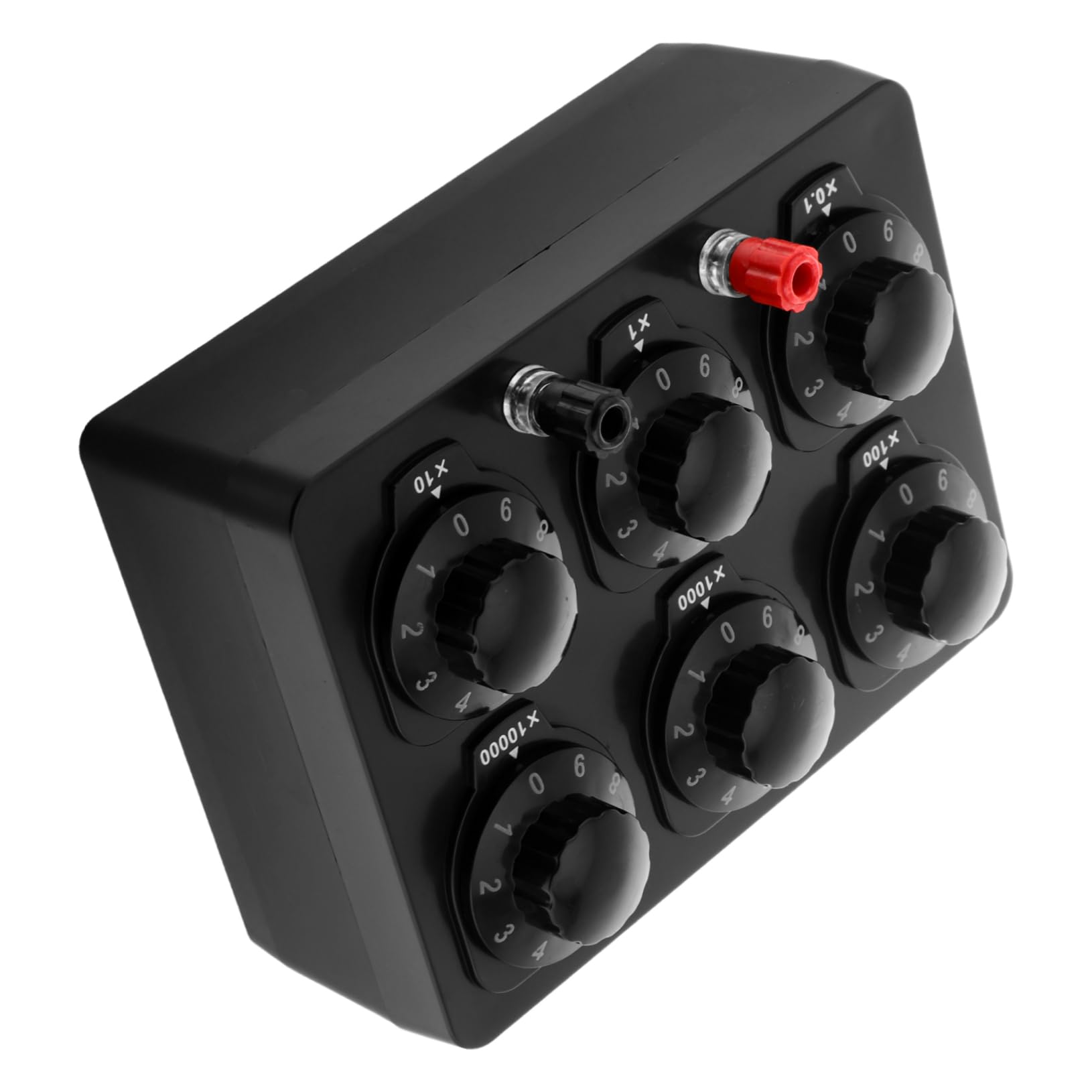 Gatuida Boîte de Résistance Variable de Précision 6 Chiffres 0-99999,9 pour Expériences Électriques Laboratoire, Plastique et Métal, Outil pour Étudiants