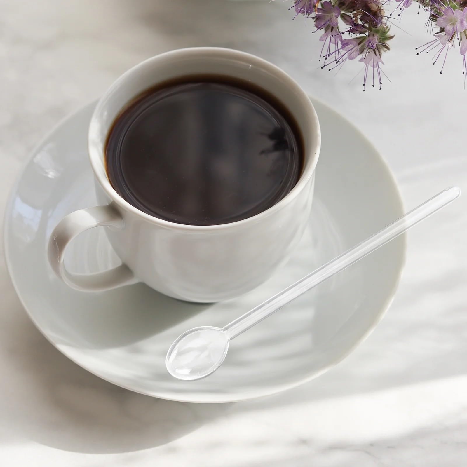 Cucchiaio Di Vetro Cucchiaio in vetro Cucchiaini for mescolare il caffè Agitatore for mescolare Agitatori for cocktail Espresso Paletta for panna Dessert di ghiaccio Cucchiaini a stelo lungo Cucchiain