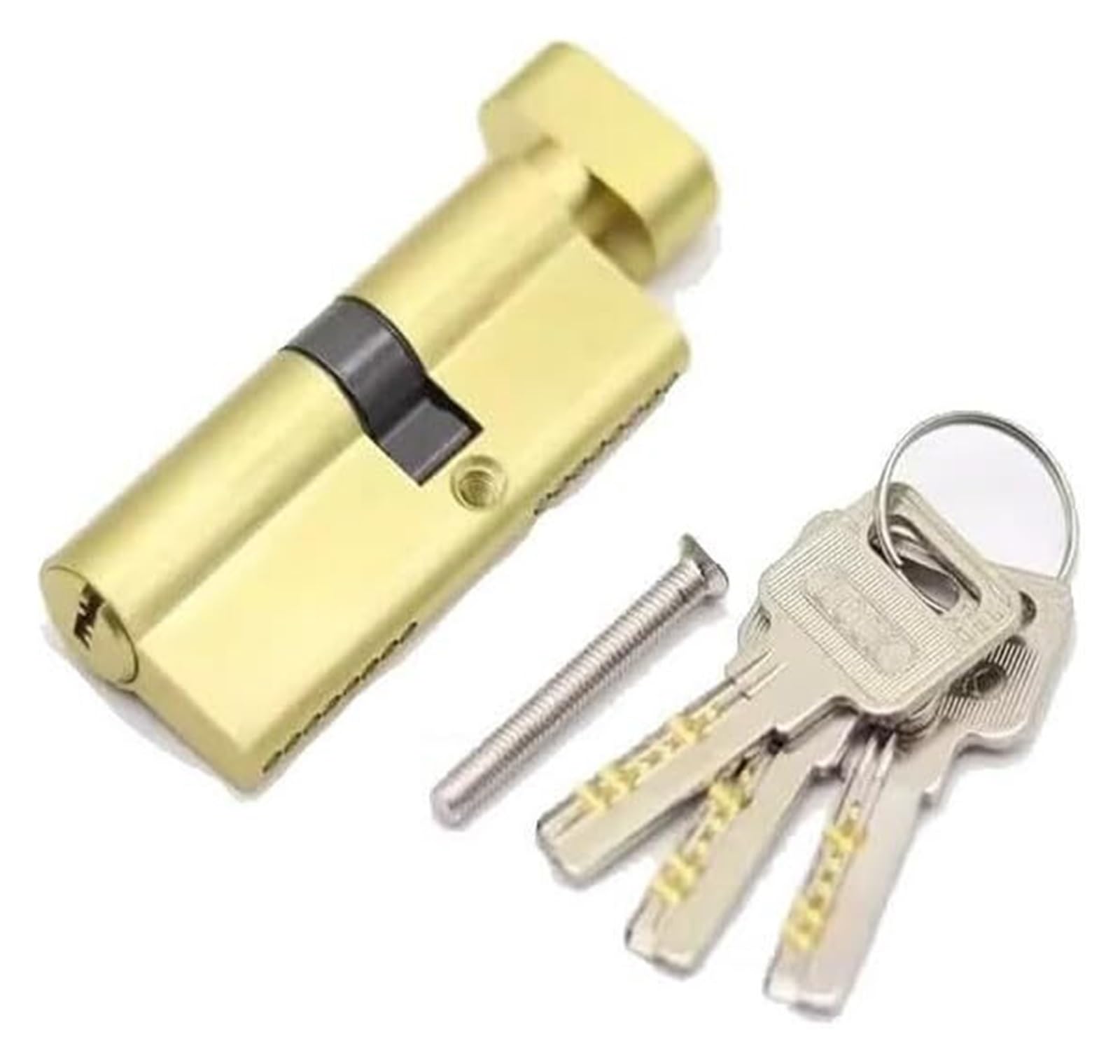 Bpabdeitr 35X50t Brass Euro Door Lock Cylinder Eccentric Barrel With 3 Keys(35X50t)