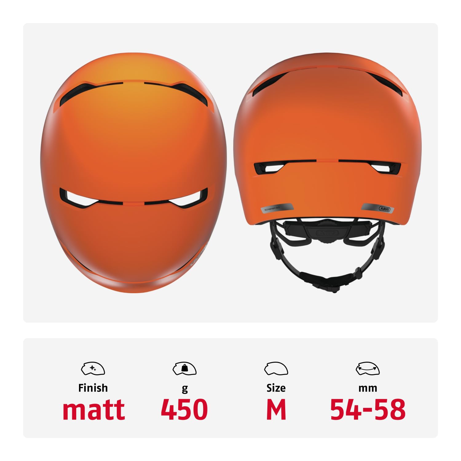 ABUS Stadthelm Scraper 3.0 - Robuster Hartschalen-Fahrradhelm