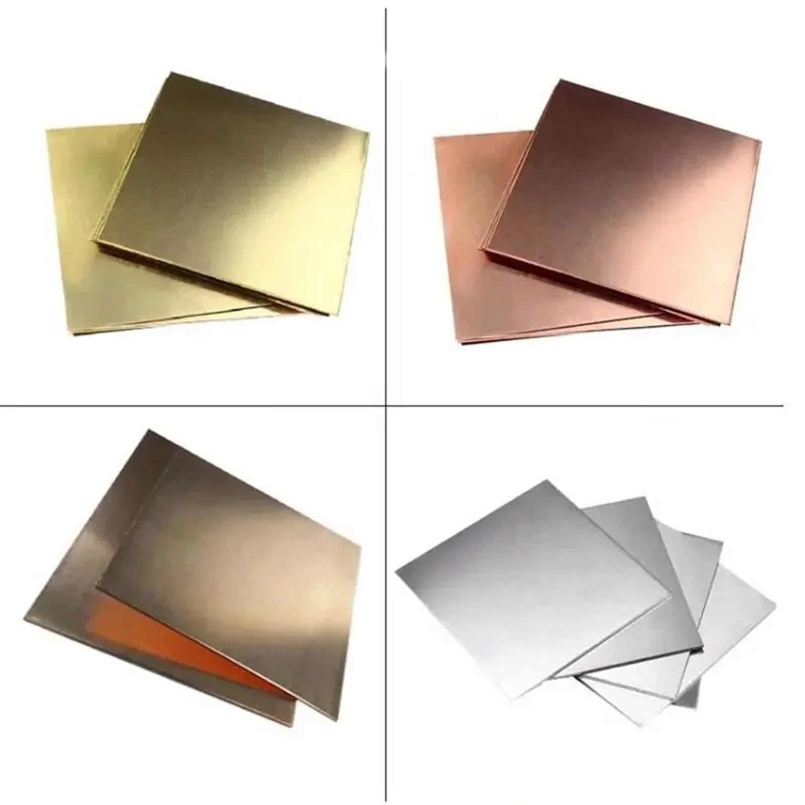 Metallfolie Platte Blatt Weiß Messing Bronze Kupfer Titan Stahl Aluminium Nickel Weicheisen Zink Stannum(Nickel,0.5x100x100mm 1pc)