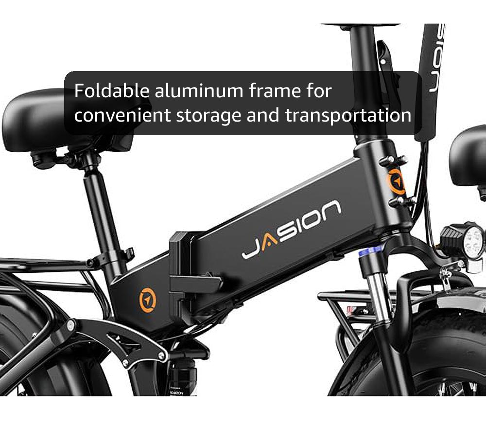 Jasion X Hunter&PRO Electric Bike for Adults,1800W/1400W Peak 20''Fat Tire Foldable Ebike,Folding E Bike Up to 80+/70+ Miles Range,720/624WH Removable Battery,30+MPH E Bike,Certified by UL2849